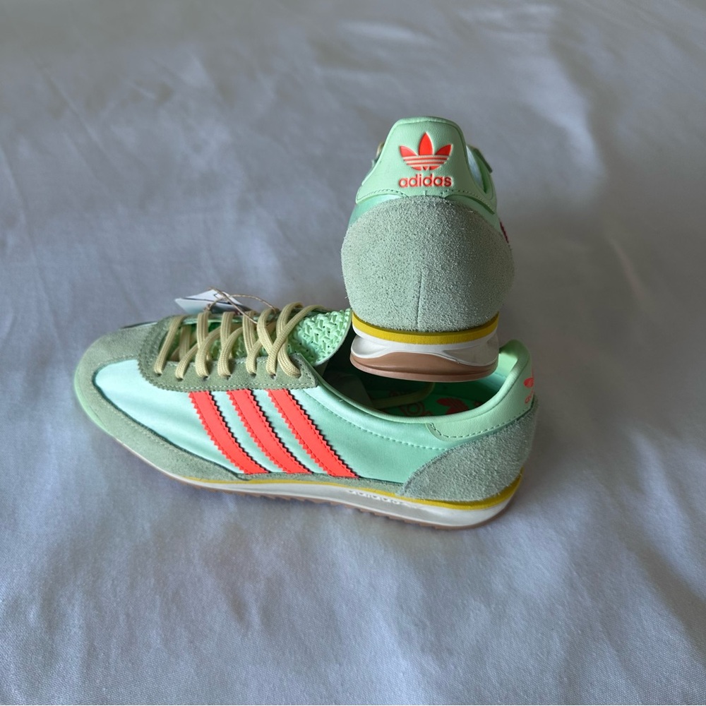 ADIDAS SL 72 OG Mint Green Coral 70s Retro Sneakers Size 6.5 New Normcore - Picture 6 of 7